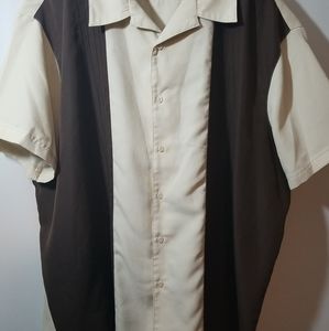David Taylor Collection Tan/Brown Short Sleeve
